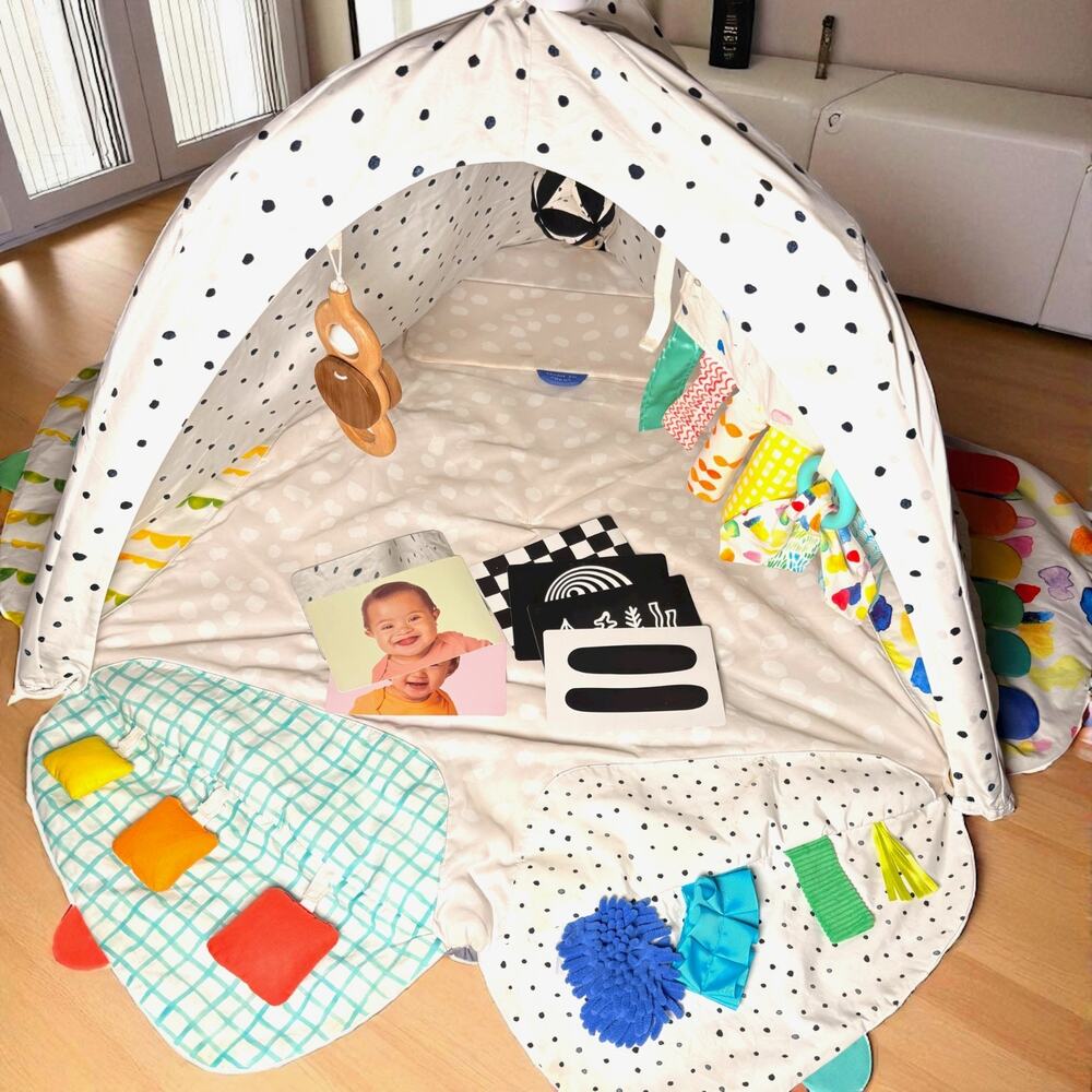 Lovevery Play Gym with Sensory Strands and Complete Visual Card Set